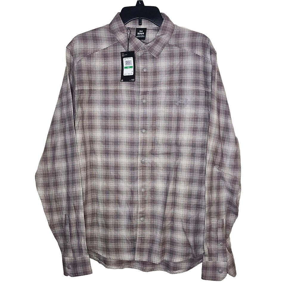 Under Armour Mens Medium Snap up UA Tradesman Flex Flannel Medium weight NEW $60